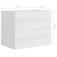 Thumbnail for Waschbeckenunterschrank Weiß 60x38,5x48 cm Holzwerkstoff