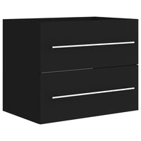 Thumbnail for Waschbeckenunterschrank Schwarz 60x38,5x48 cm Holzwerkstoff