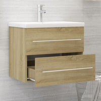 Thumbnail for Waschbeckenunterschrank Sonoma-Eiche 60x38,5x48cm Holzwerkstoff