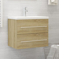 Thumbnail for Waschbeckenunterschrank Sonoma-Eiche 60x38,5x48cm Holzwerkstoff