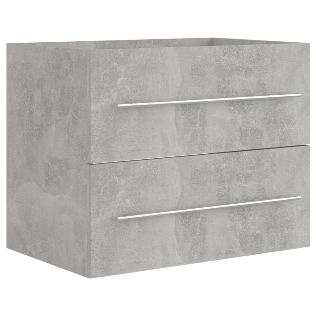 Waschbeckenunterschrank Betongrau 60x38,5x48 cm Holzwerkstoff