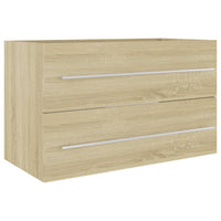 Thumbnail for Waschbeckenunterschrank Sonoma-Eiche 80x38,5x48cm Holzwerkstoff