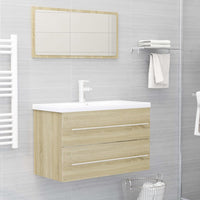 Thumbnail for Waschbeckenunterschrank Sonoma-Eiche 80x38,5x48cm Holzwerkstoff