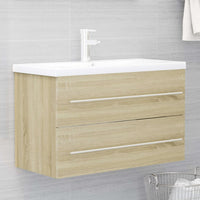Thumbnail for Waschbeckenunterschrank Sonoma-Eiche 80x38,5x48cm Holzwerkstoff