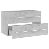 Thumbnail for Waschbeckenunterschrank Betongrau 80x38,5x48 cm Holzwerkstoff