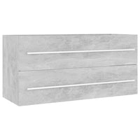 Thumbnail for Waschbeckenunterschrank Betongrau 100x38,5x48 cm Holzwerkstoff