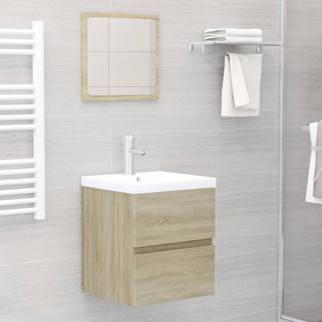 Waschbeckenunterschrank Sonoma-Eiche 41x38,5x45 cm Spanplatte