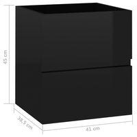 Thumbnail for Waschbeckenunterschrank Hochglanz-Schwarz 41x38,5x45 cm