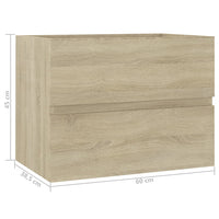 Thumbnail for Waschbeckenunterschrank Sonoma-Eiche 60x38,5x45cm Holzwerkstoff