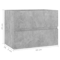 Thumbnail for Waschbeckenunterschrank Betongrau 60x38,5x45 cm Holzwerkstoff