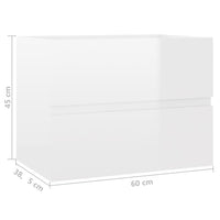 Thumbnail for Waschbeckenunterschrank Hochglanz-Weiß 60x38,5x45 cm Spanplatte