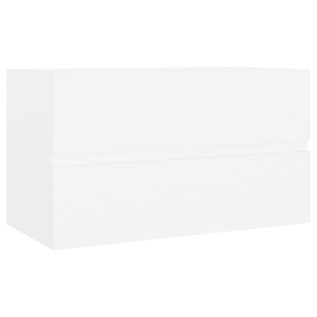 Waschbeckenunterschrank Weiß 80x38,5x45 cm Spanplatte
