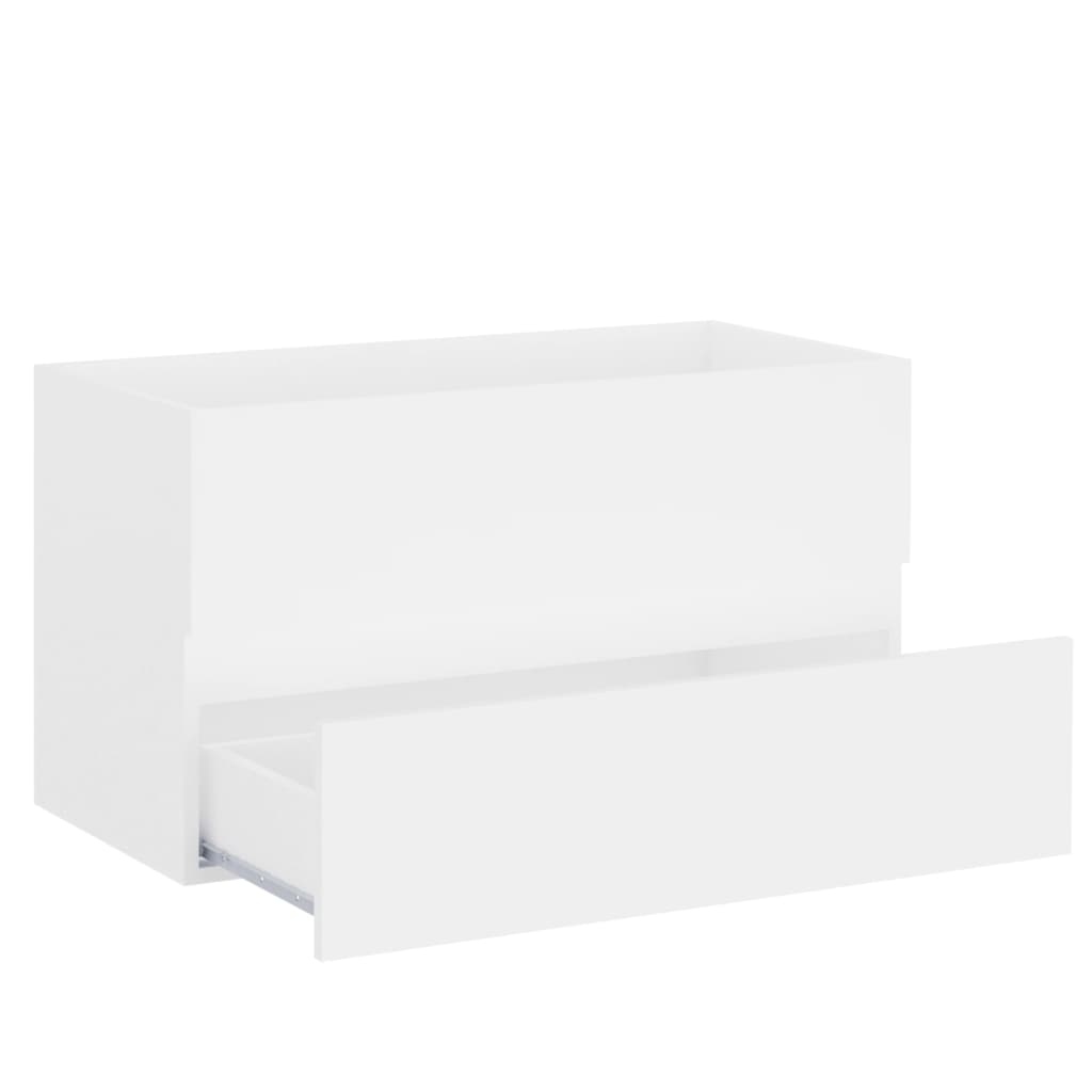 Waschbeckenunterschrank Weiß 80x38,5x45 cm Spanplatte