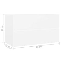 Thumbnail for Waschbeckenunterschrank Weiß 80x38,5x45 cm Spanplatte