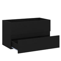 Thumbnail for Waschbeckenunterschrank Schwarz 80x38,5x45 cm Holzwerkstoff