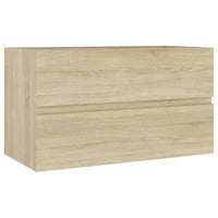Thumbnail for Waschbeckenunterschrank Sonoma-Eiche 80x38,5x45cm Holzwerkstoff
