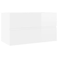 Thumbnail for Waschbeckenunterschrank Hochglanz-Weiß 80x38,5x45 cm Spanplatte