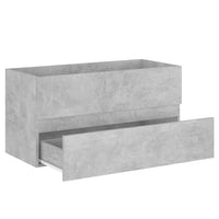Thumbnail for Waschbeckenunterschrank Betongrau 90x38,5x45 cm Holzwerkstoff