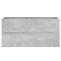 Thumbnail for Waschbeckenunterschrank Betongrau 90x38,5x45 cm Holzwerkstoff