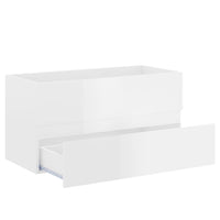Thumbnail for Waschbeckenunterschrank Hochglanz-Weiß 90x38,5x45 cm