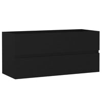Thumbnail for Waschbeckenunterschrank Schwarz 100x38,5x45 cm Holzwerkstoff