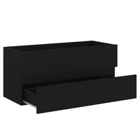 Thumbnail for Waschbeckenunterschrank Schwarz 100x38,5x45 cm Holzwerkstoff