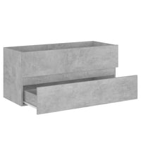 Thumbnail for Waschbeckenunterschrank Betongrau 100x38,5x45 cm Holzwerkstoff