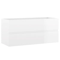 Thumbnail for Waschbeckenunterschrank Hochglanz-Weiß 100x38,5x45 cm