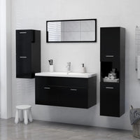 Thumbnail for Badezimmerschrank Schwarz 30x30x80 cm Spanplatte