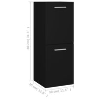 Thumbnail for Badezimmerschrank Schwarz 30x30x80 cm Spanplatte