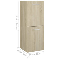 Thumbnail for Badezimmerschrank Sonoma-Eiche 30x30x80 cm Holzwerkstoff