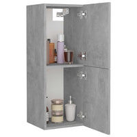 Thumbnail for Badezimmerschrank Betongrau 30x30x80 cm Holzwerkstoff