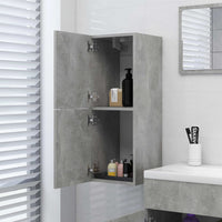 Thumbnail for Badezimmerschrank Betongrau 30x30x80 cm Holzwerkstoff