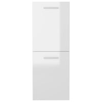 Thumbnail for Badezimmerschrank Hochglanz-Weiß 30x30x80 cm Holzwerkstoff