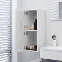 Thumbnail for Badezimmerschrank Hochglanz-Weiß 30x30x80 cm Holzwerkstoff
