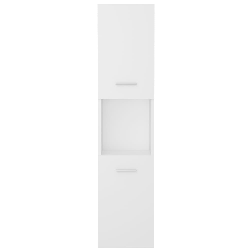 Badezimmerschrank Weiß 30x30x130 cm Holzwerkstoff