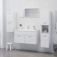 Thumbnail for Badezimmerschrank Weiß 30x30x130 cm Holzwerkstoff