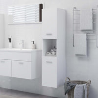 Thumbnail for Badezimmerschrank Weiß 30x30x130 cm Holzwerkstoff