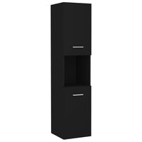 Thumbnail for Badezimmerschrank Schwarz 30x30x130 cm Holzwerkstoff