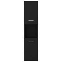 Thumbnail for Badezimmerschrank Schwarz 30x30x130 cm Holzwerkstoff