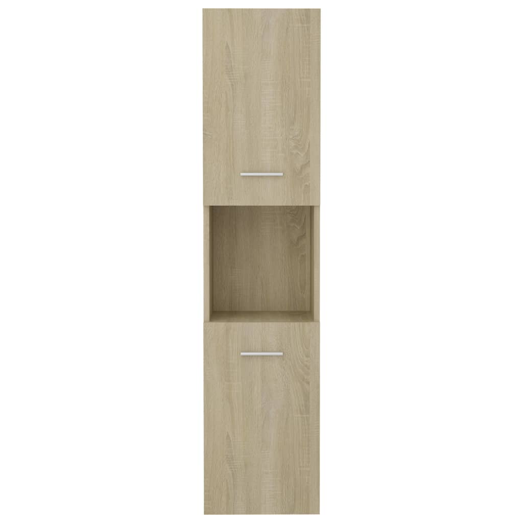 Badezimmerschrank Sonoma-Eiche 30x30x130 cm Holzwerkstoff