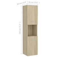 Thumbnail for Badezimmerschrank Sonoma-Eiche 30x30x130 cm Holzwerkstoff