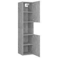 Thumbnail for Badezimmerschrank Betongrau 30x30x130 cm Holzwerkstoff