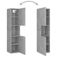 Thumbnail for Badezimmerschrank Betongrau 30x30x130 cm Holzwerkstoff