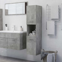 Thumbnail for Badezimmerschrank Betongrau 30x30x130 cm Holzwerkstoff
