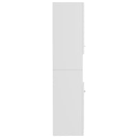 Thumbnail for Badezimmerschrank Hochglanz-Weiß 30x30x130 cm Holzwerkstoff