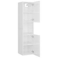 Thumbnail for Badezimmerschrank Hochglanz-Weiß 30x30x130 cm Holzwerkstoff