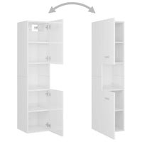 Thumbnail for Badezimmerschrank Hochglanz-Weiß 30x30x130 cm Holzwerkstoff