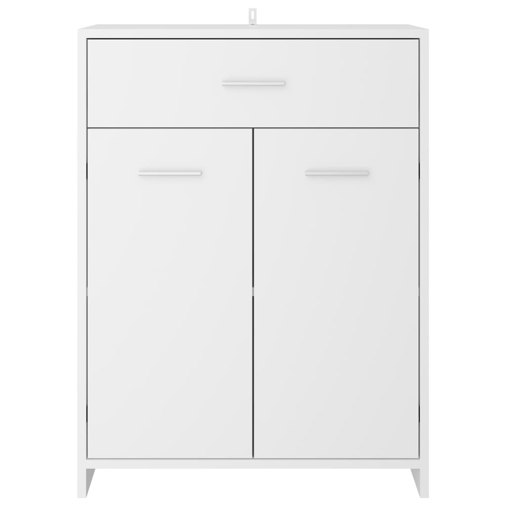 Badezimmerschrank Weiß 60x33x80 cm Holzwerkstoff