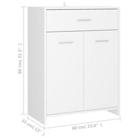 Thumbnail for Badezimmerschrank Weiß 60x33x80 cm Holzwerkstoff